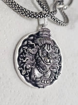 Men's Silver Chain with Hanuman Pendant